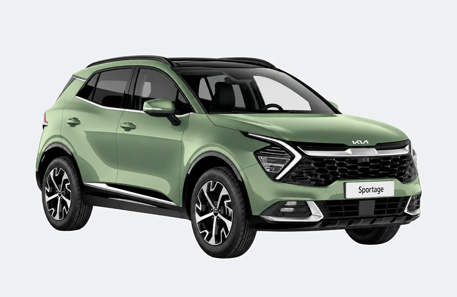 Kia Sportage na białym tle, SUV klasy C na wynajem w Krakowie